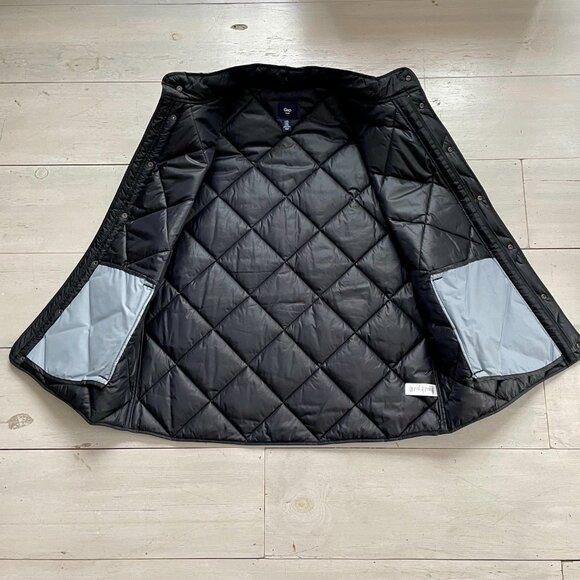 Gap Men's Black Quilted Snap & Zipper Front Vest Size XXL Layer Grandpacore - Picture 9 of 11